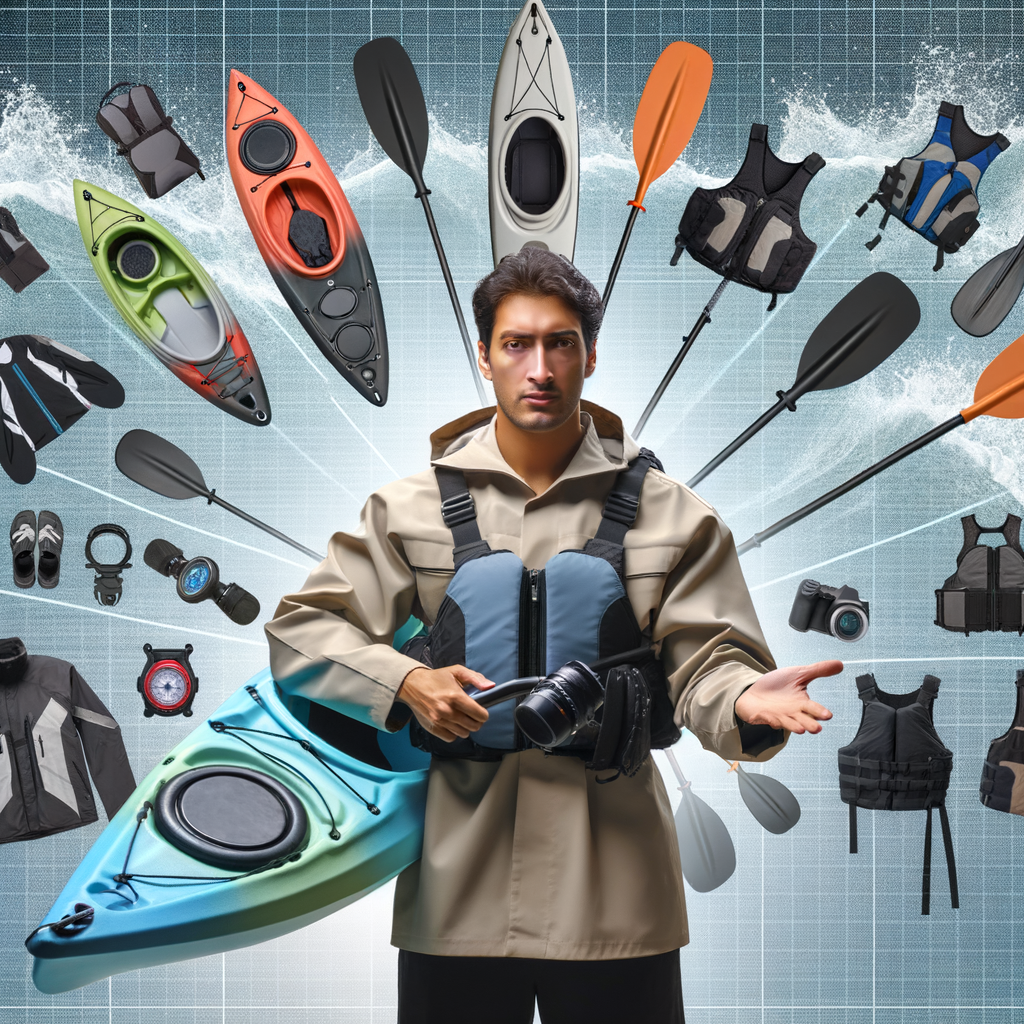 Professional guide displaying best kayak accessories for comfort and performance, essential water sports equipment for easy selection in Kayak Accessories Guide article.